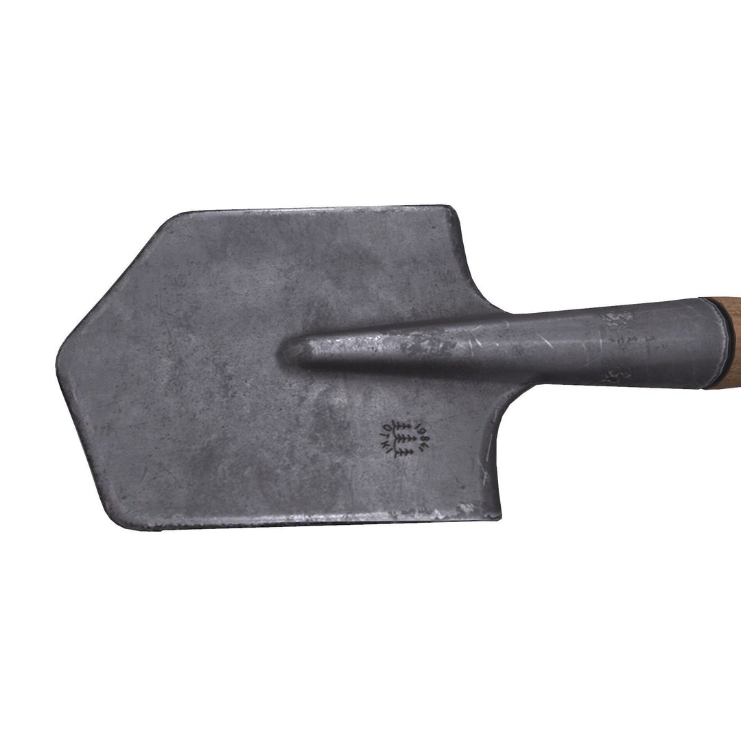World War 1 Shovel 3D Model – Low Poly PBR Game Asset, FBX, OBJ - View 6