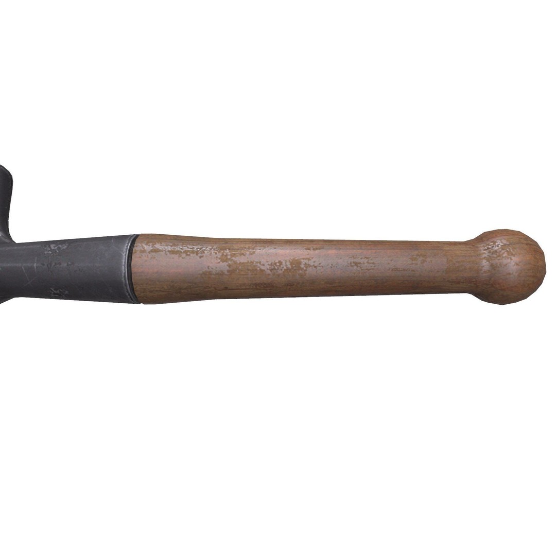 World War 1 Shovel 3D Model – Low Poly PBR Game Asset, FBX, OBJ - View 9
