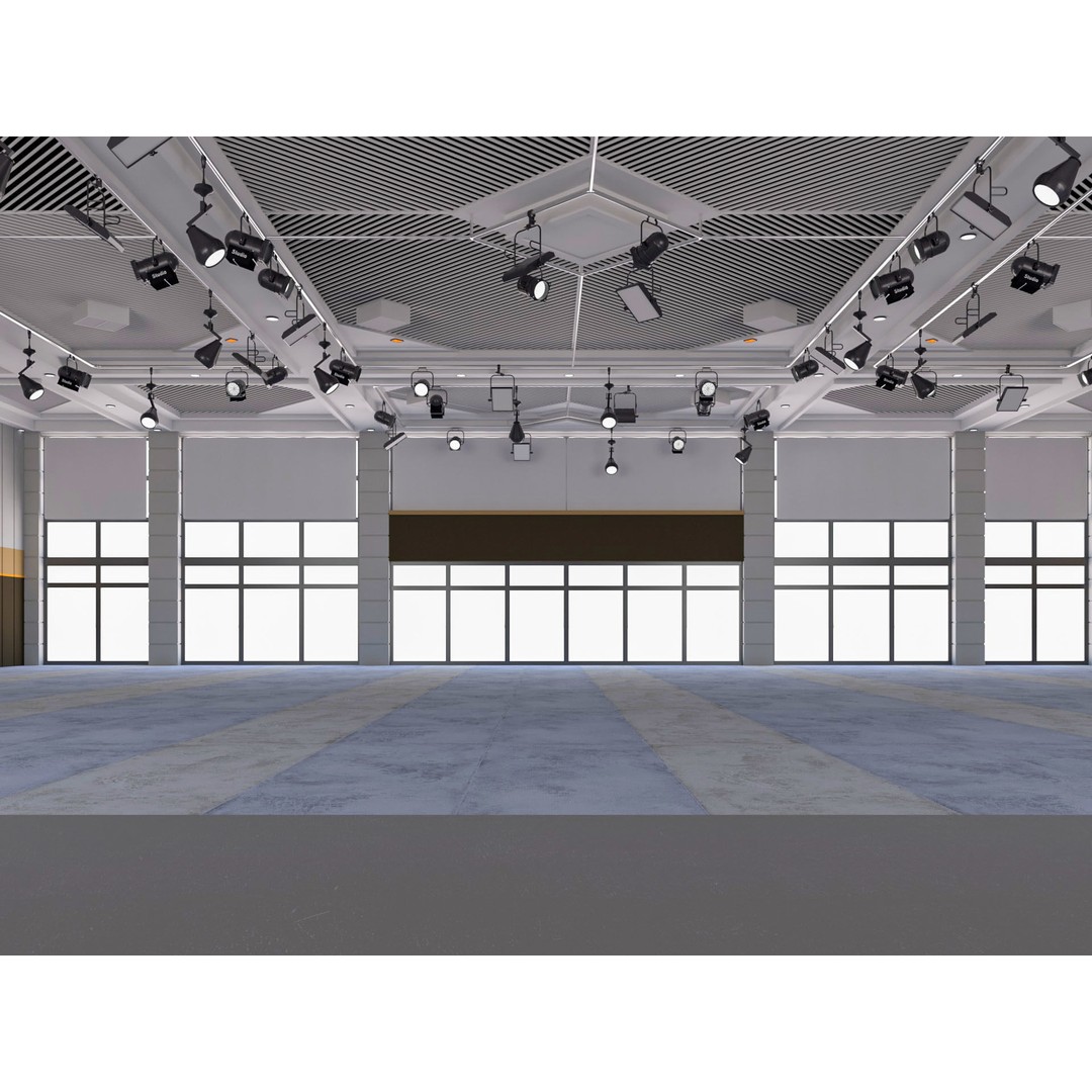 Fair Exhibition Hall 3D Model – Architectural Showroom, Cinema4D R25 - View 10