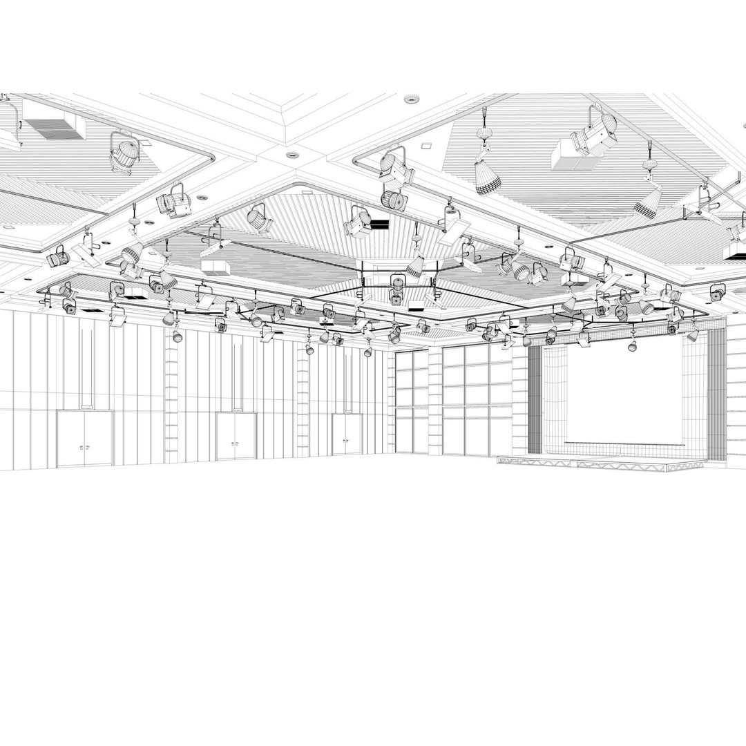 Fair Exhibition Hall 3D Model – Architectural Showroom, Cinema4D R25 - View 11