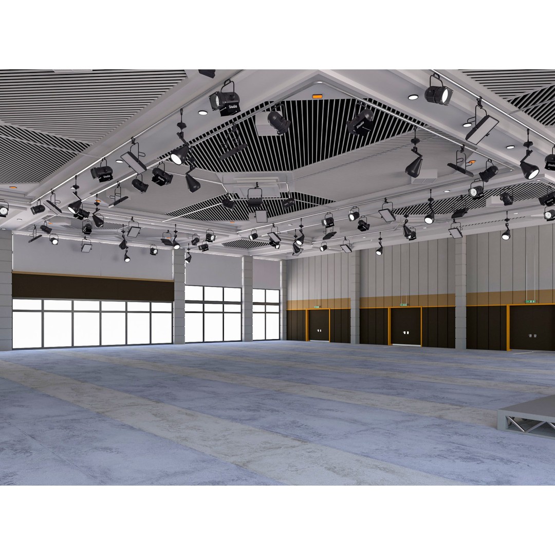 Fair Exhibition Hall 3D Model – Architectural Showroom, Cinema4D R25 - View 3