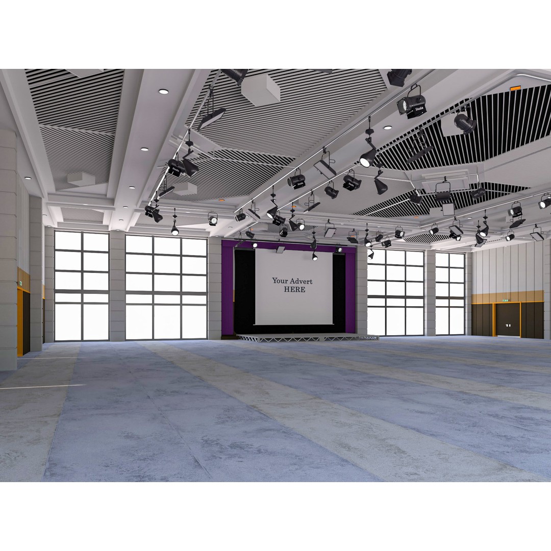 Fair Exhibition Hall 3D Model – Architectural Showroom, Cinema4D R25 - View 5