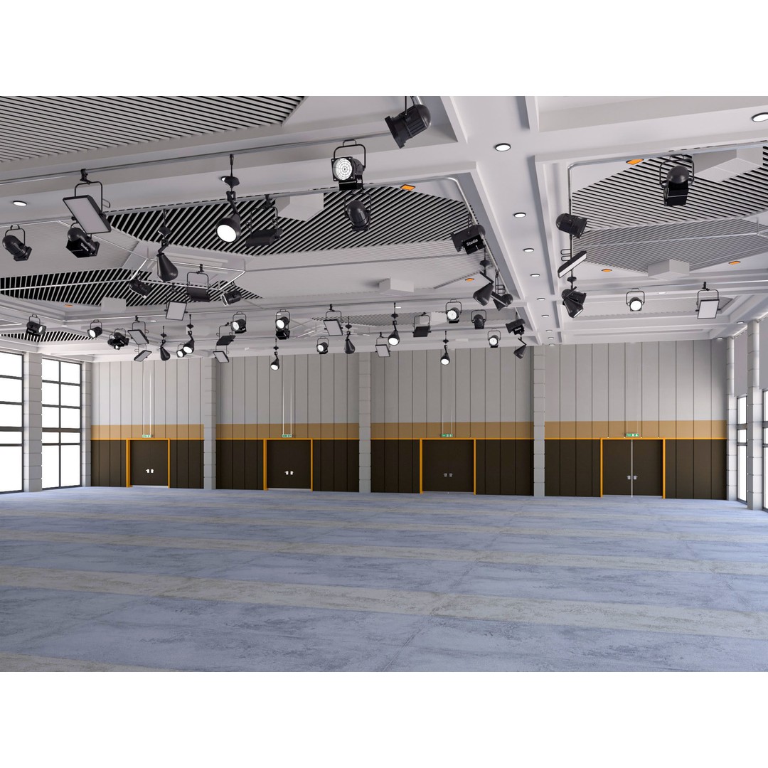 Fair Exhibition Hall 3D Model – Architectural Showroom, Cinema4D R25 - View 6