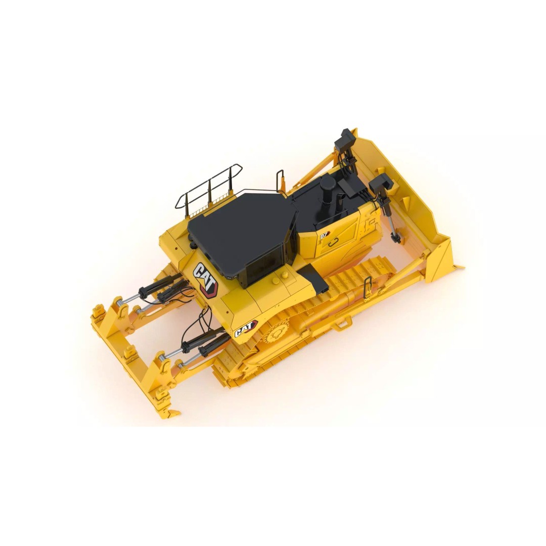 Caterpillar D7 Dozer 3D Model – High Poly Game Asset, FBX, OBJ - View 10
