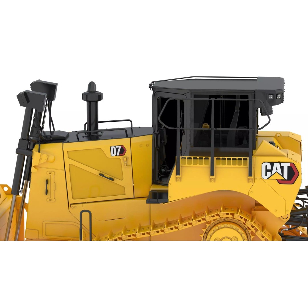 Caterpillar D7 Dozer 3D Model – High Poly Game Asset, FBX, OBJ - View 15