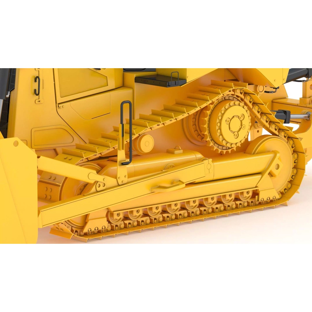 Caterpillar D7 Dozer 3D Model – High Poly Game Asset, FBX, OBJ - View 16