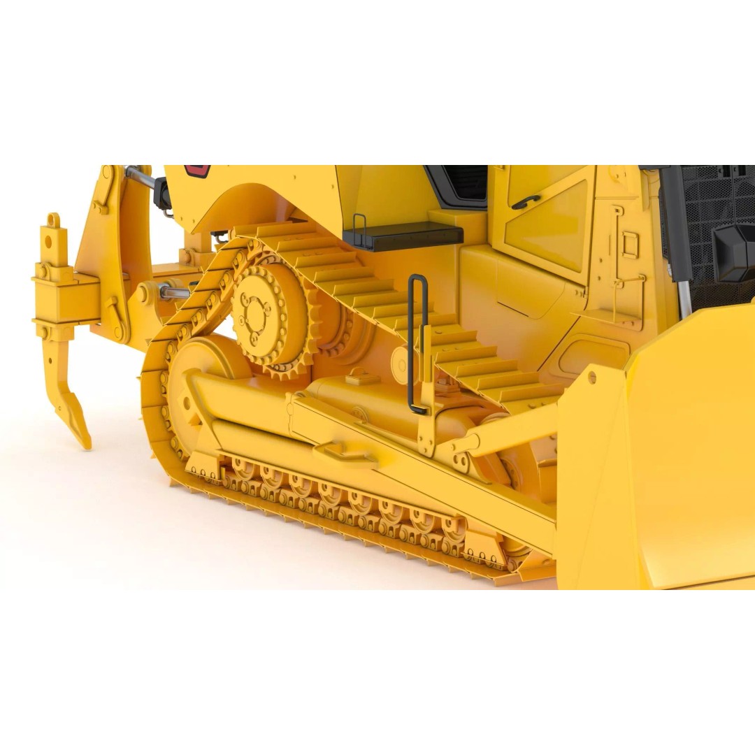 Caterpillar D7 Dozer 3D Model – High Poly Game Asset, FBX, OBJ - View 18
