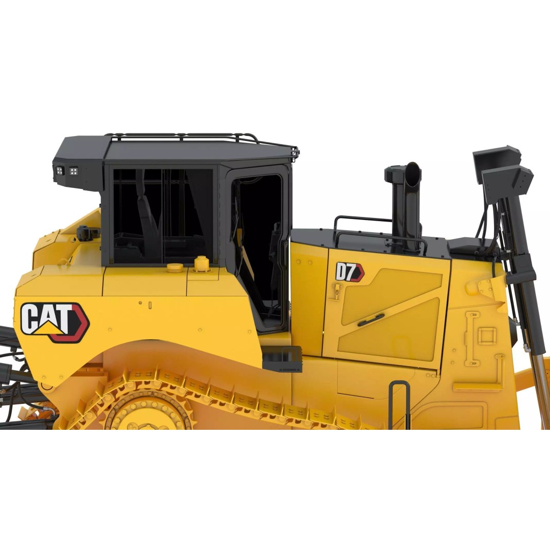 Caterpillar D7 Dozer 3D Model – High Poly Game Asset, FBX, OBJ - View 19
