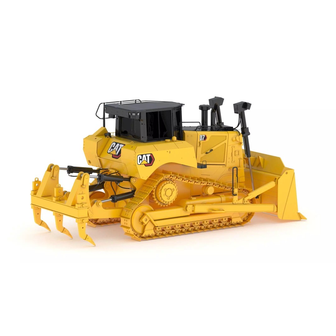 Caterpillar D7 Dozer 3D Model – High Poly Game Asset, FBX, OBJ - View 2