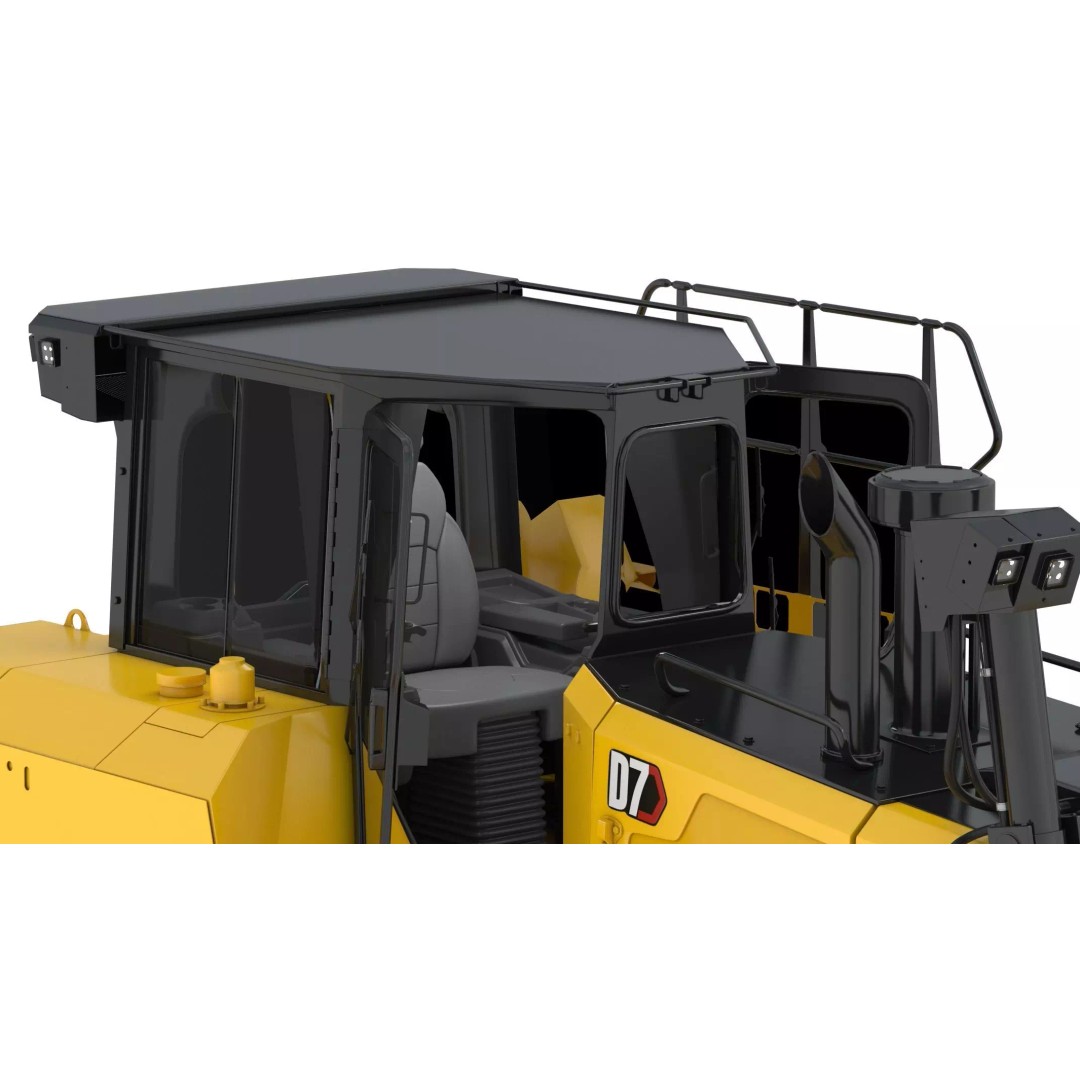 Caterpillar D7 Dozer 3D Model – High Poly Game Asset, FBX, OBJ - View 22
