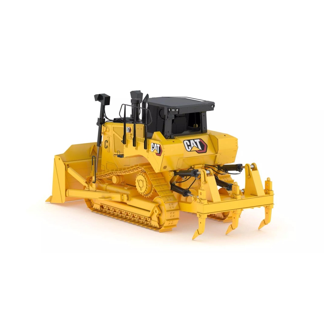 Caterpillar D7 Dozer 3D Model – High Poly Game Asset, FBX, OBJ - View 4