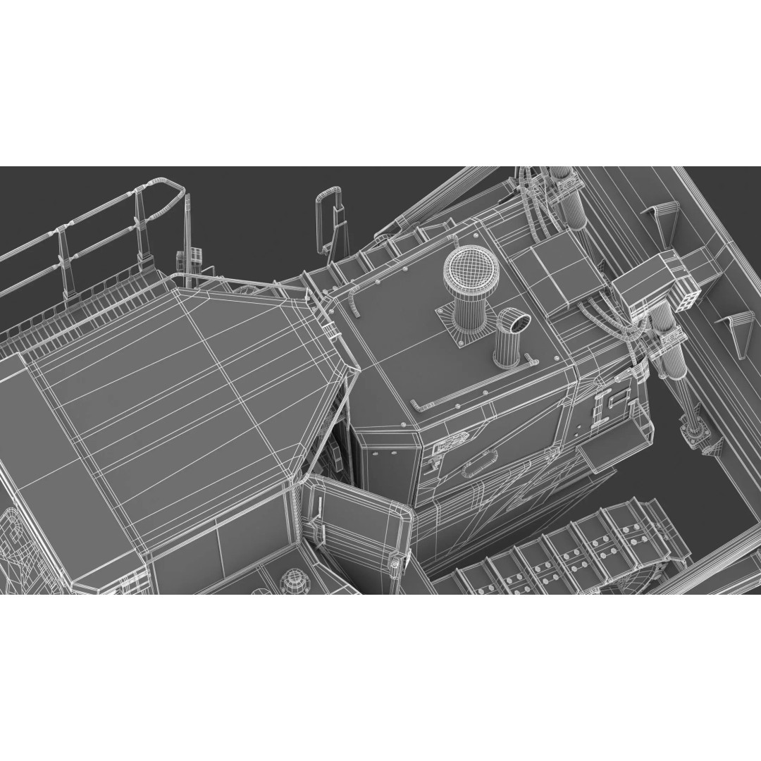 Caterpillar D7 Dozer 3D Model – High Poly Game Asset, FBX, OBJ - View 42