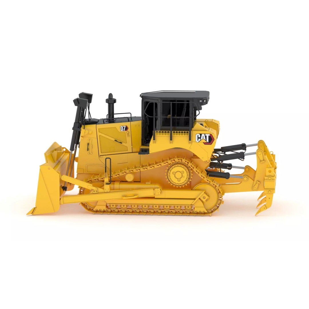 Caterpillar D7 Dozer 3D Model – High Poly Game Asset, FBX, OBJ - View 5
