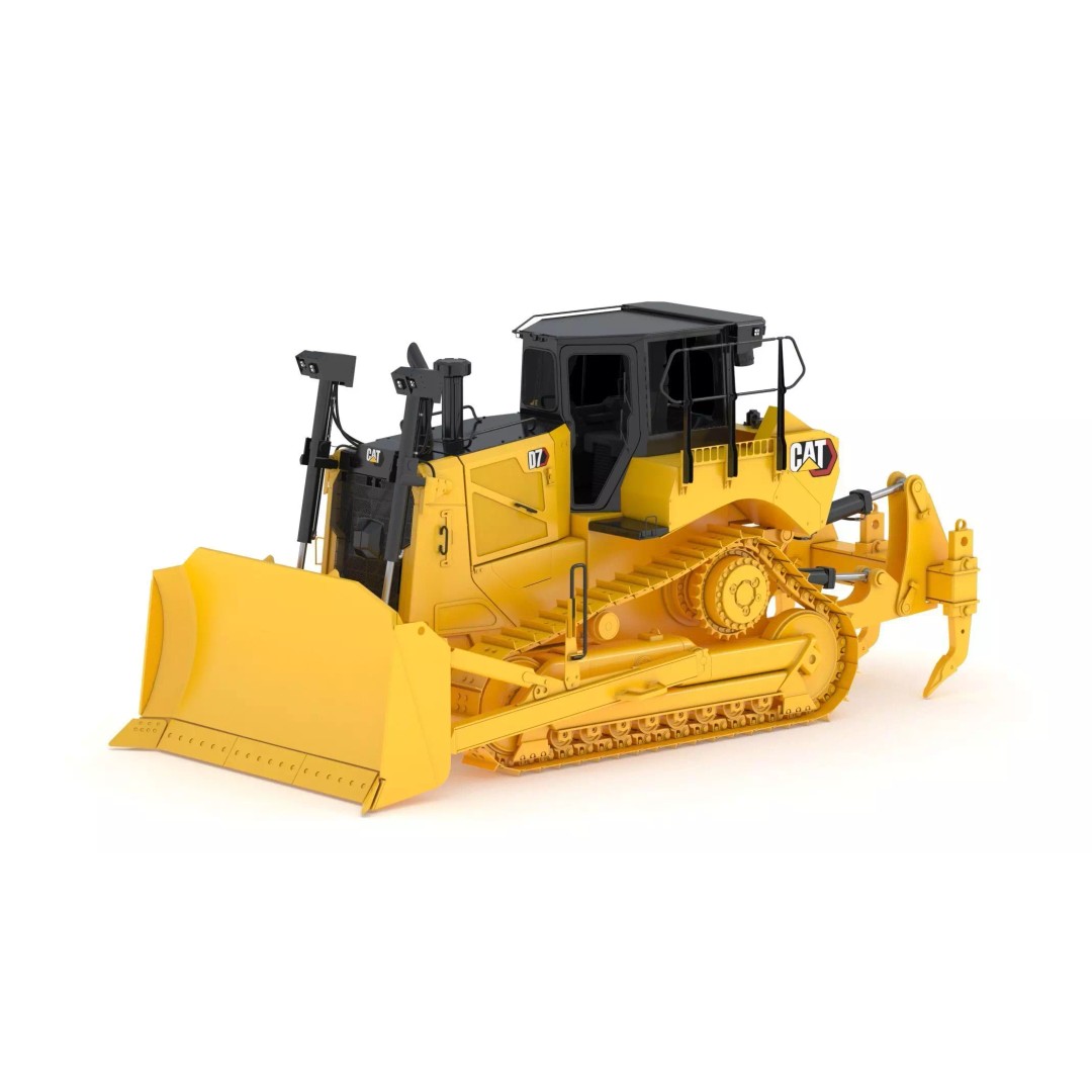 Caterpillar D7 Dozer 3D Model – High Poly Game Asset, FBX, OBJ - View 6