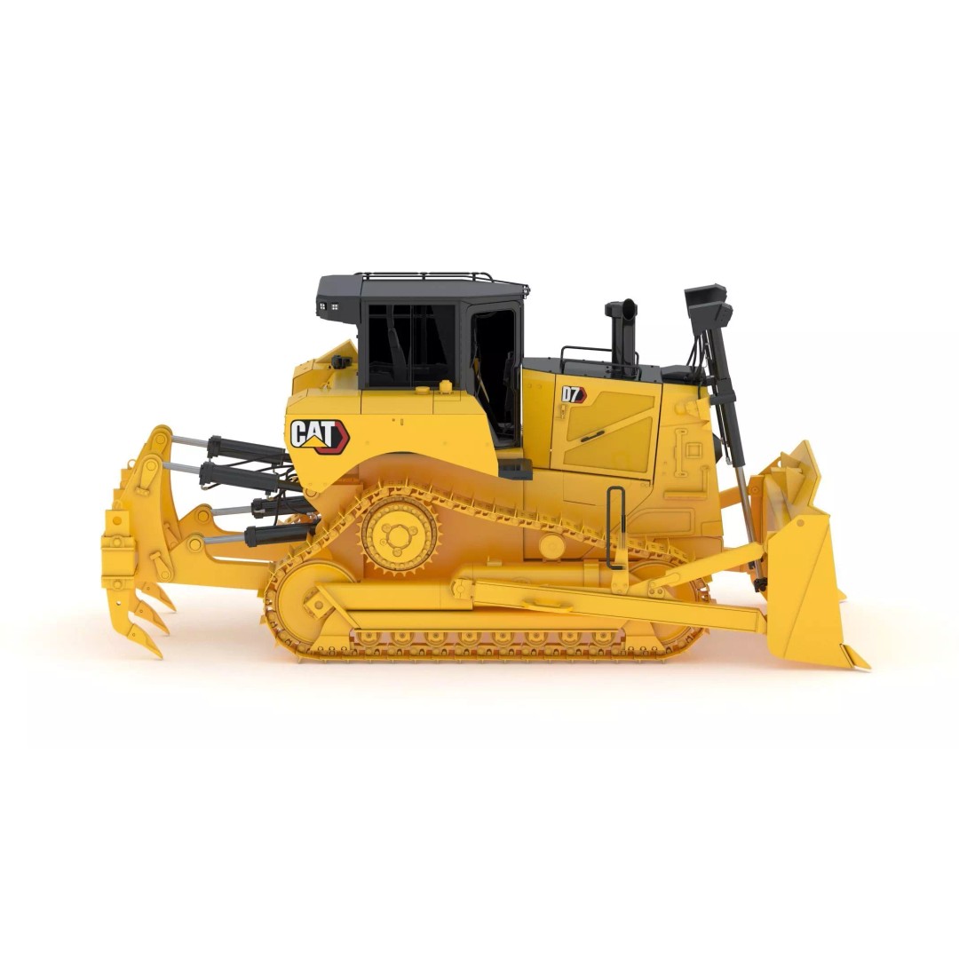 Caterpillar D7 Dozer 3D Model – High Poly Game Asset, FBX, OBJ - View 9