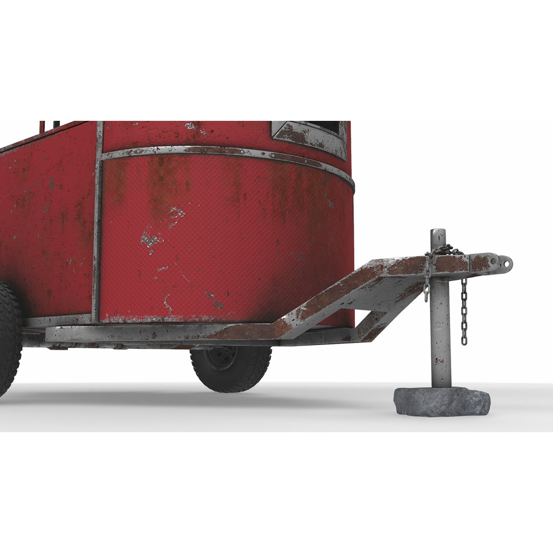 Livestock Trailer 3D Model – PBR Game-Ready Asset, FBX - View 7