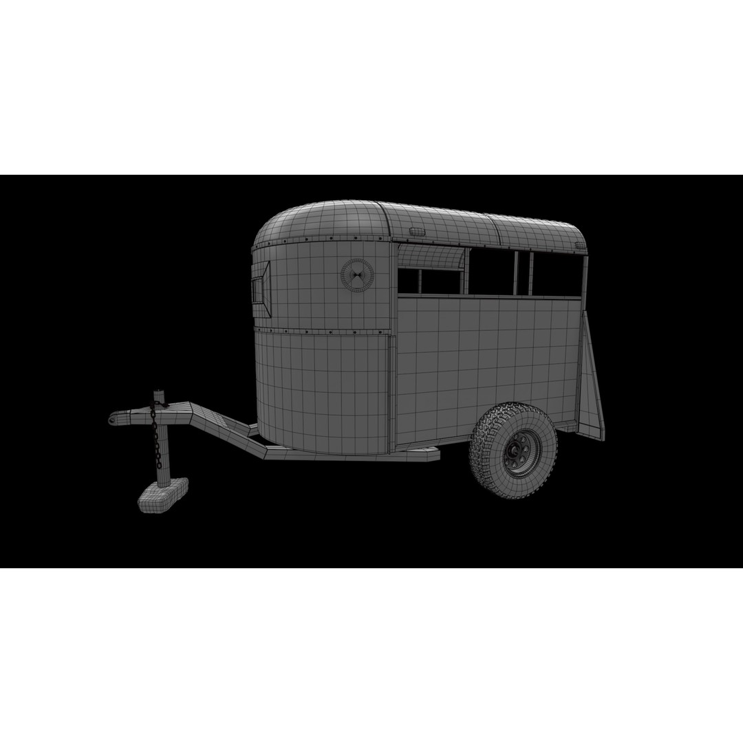 Livestock Trailer 3D Model – PBR Game-Ready Asset, FBX - View 8