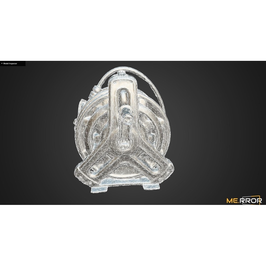 Hose Reel 3D Model – High Poly Scanned Asset, FBX, OBJ, Blender - View 10