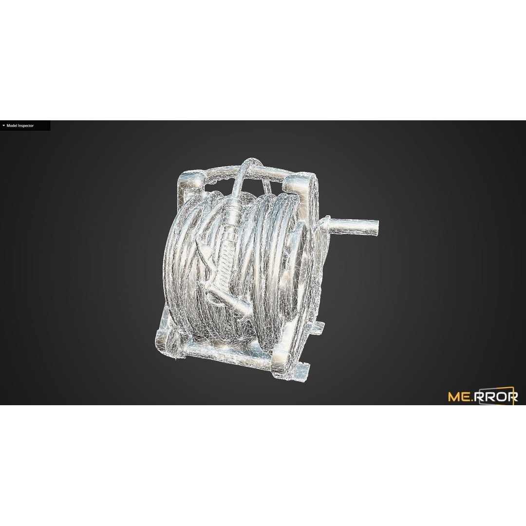 Hose Reel 3D Model – High Poly Scanned Asset, FBX, OBJ, Blender - View 11