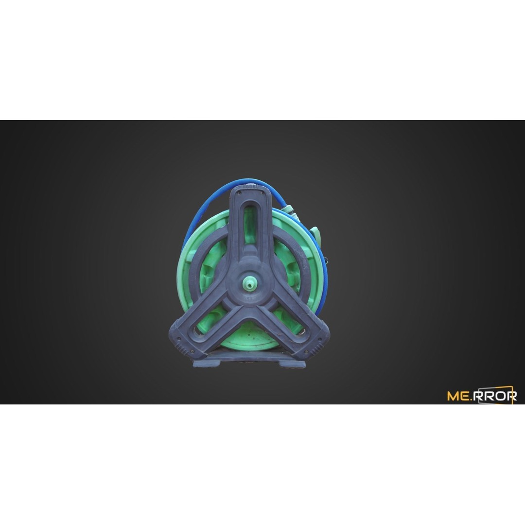 Hose Reel 3D Model – High Poly Scanned Asset, FBX, OBJ, Blender - View 5