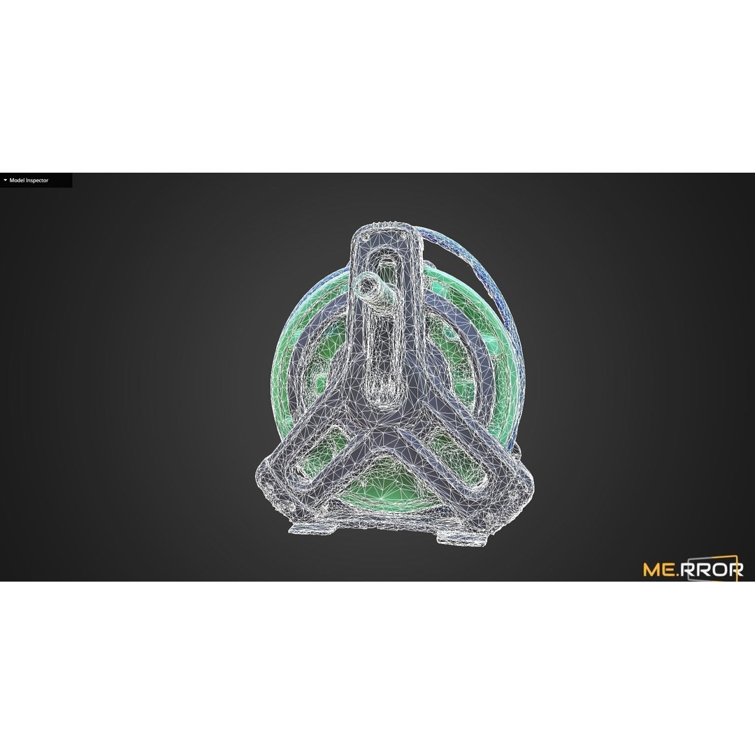 Hose Reel 3D Model – High Poly Scanned Asset, FBX, OBJ, Blender - View 7