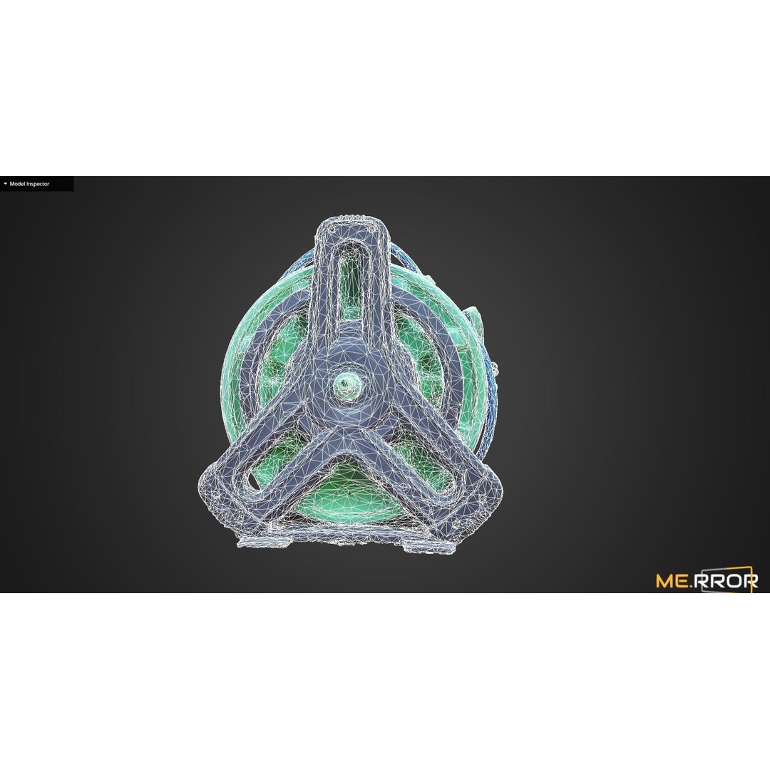 Hose Reel 3D Model – High Poly Scanned Asset, FBX, OBJ, Blender - View 9