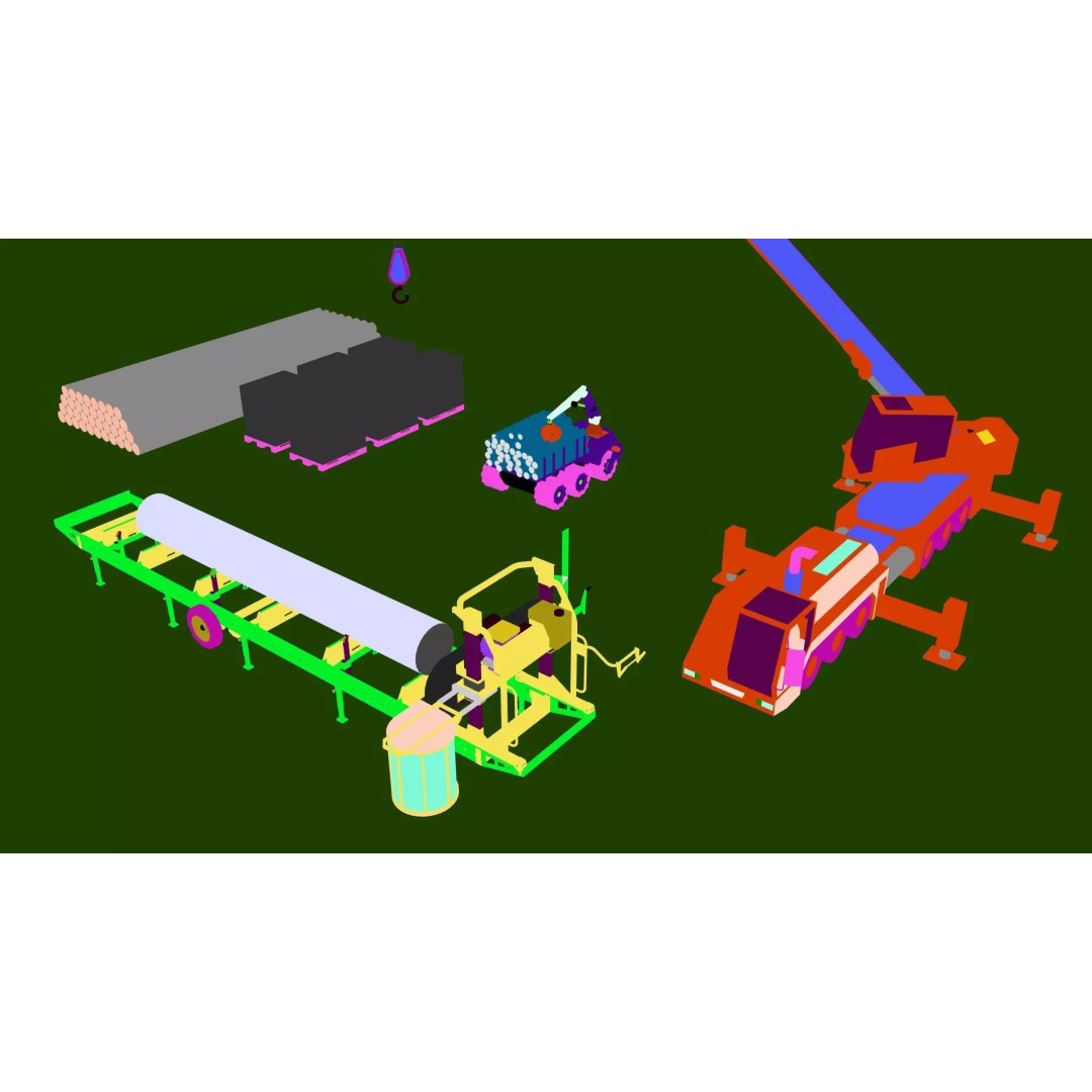 Log Loader Truck 3D Model – High Detail Timber Transport Vehicle Set - View 9