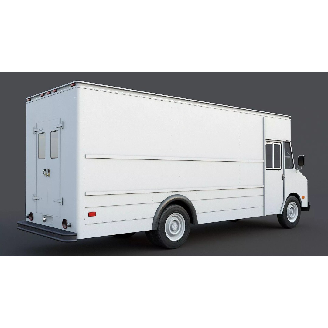 Chevrolet P30 Step Van 3D Model – Low Poly Game Asset, FBX, OBJ - View 10