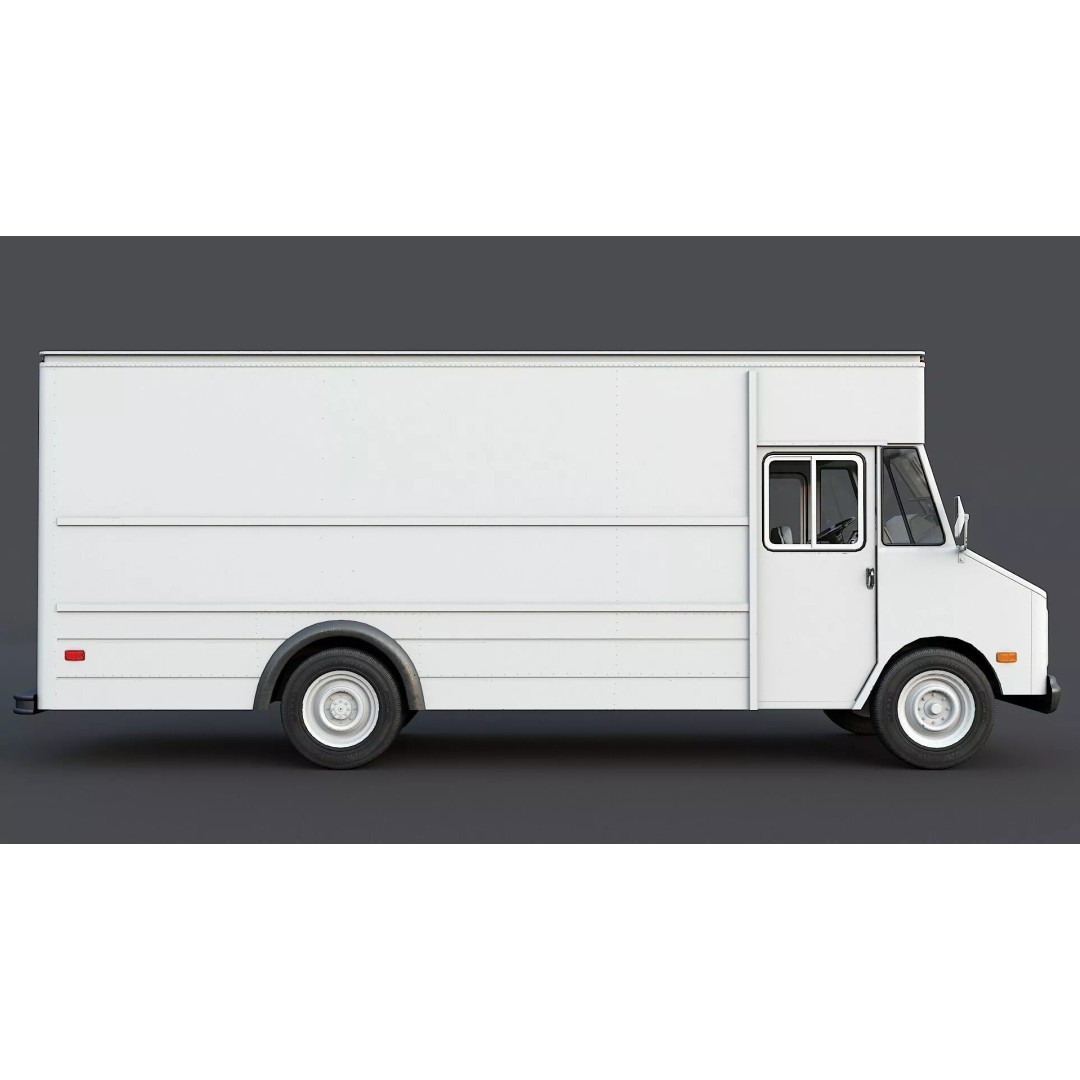 Chevrolet P30 Step Van 3D Model – Low Poly Game Asset, FBX, OBJ - View 12