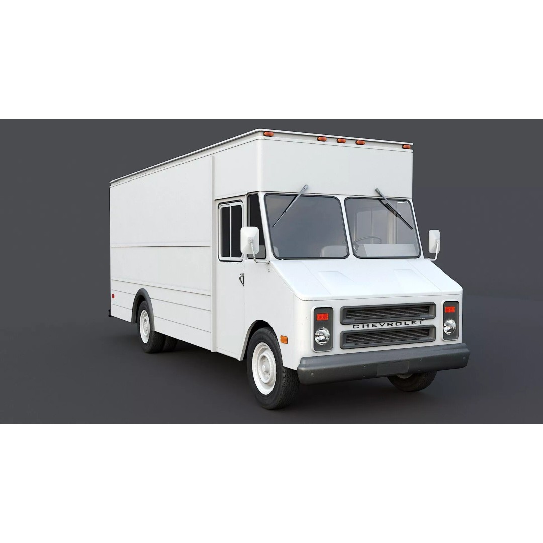 Chevrolet P30 Step Van 3D Model – Low Poly Game Asset, FBX, OBJ - View 13