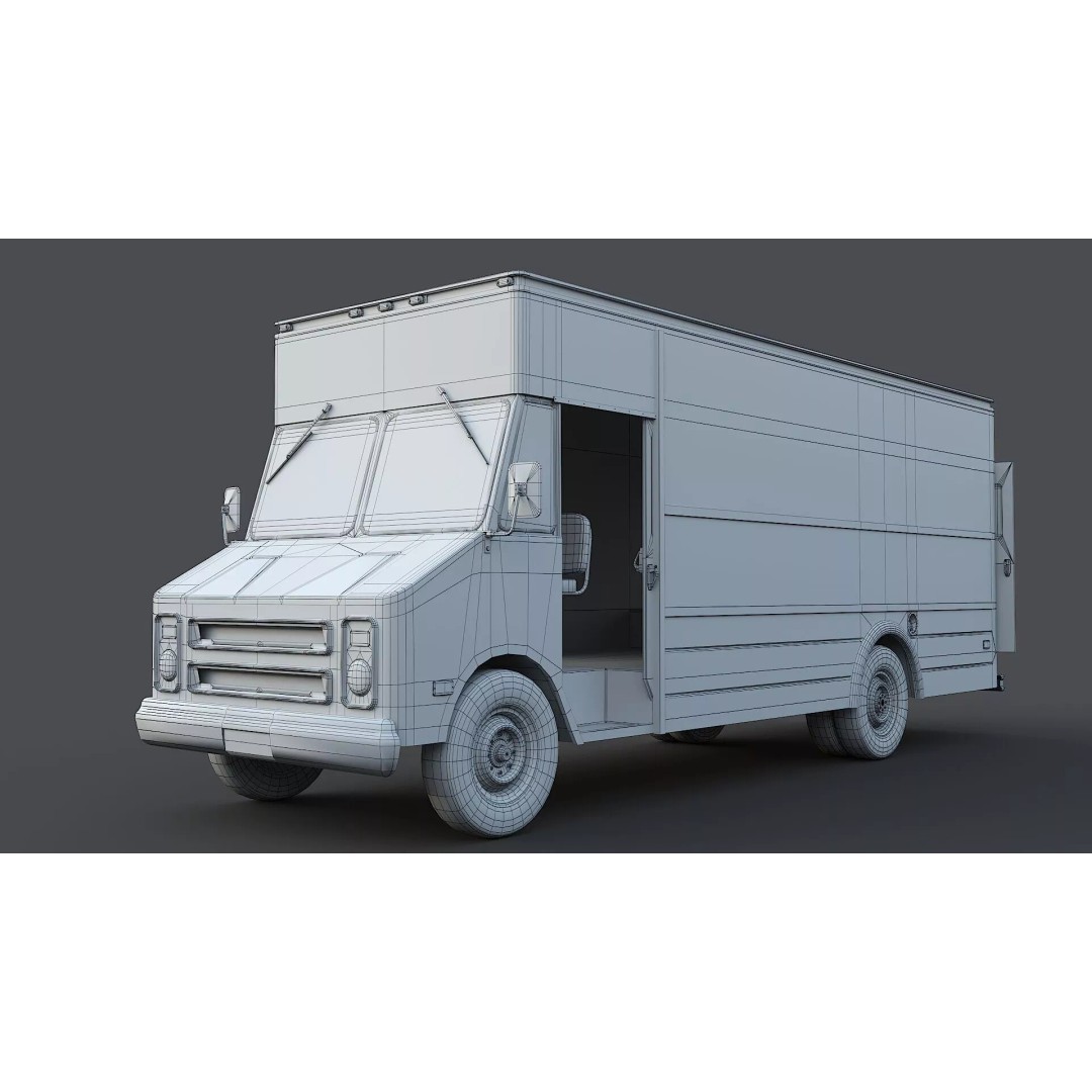 Chevrolet P30 Step Van 3D Model – Low Poly Game Asset, FBX, OBJ - View 18