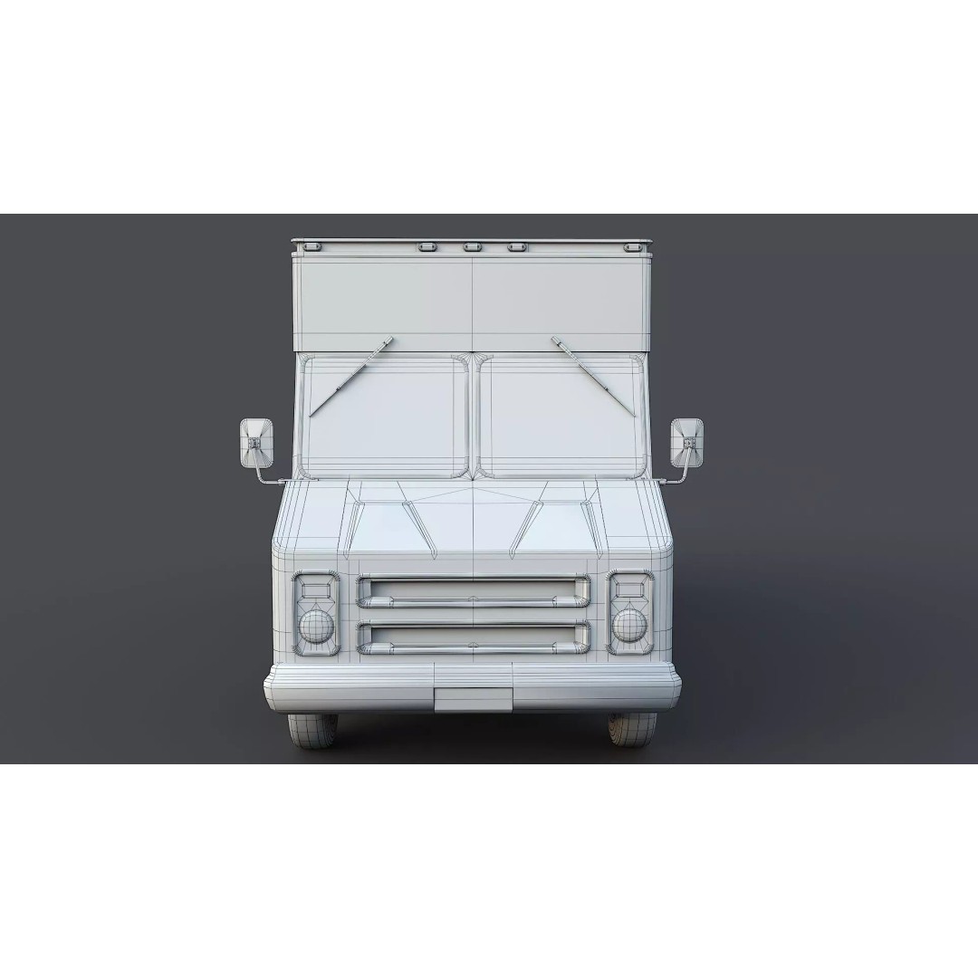 Chevrolet P30 Step Van 3D Model – Low Poly Game Asset, FBX, OBJ - View 19