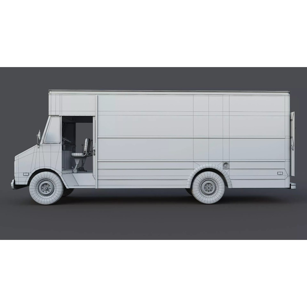 Chevrolet P30 Step Van 3D Model – Low Poly Game Asset, FBX, OBJ - View 20