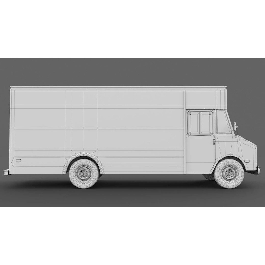 Chevrolet P30 Step Van 3D Model – Low Poly Game Asset, FBX, OBJ - View 23