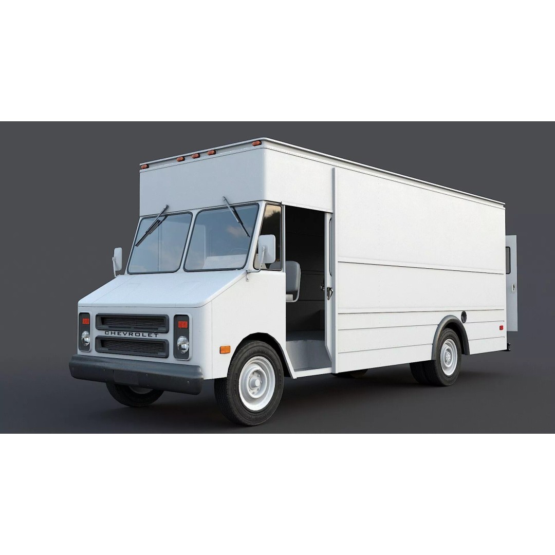 Chevrolet P30 Step Van 3D Model – Low Poly Game Asset, FBX, OBJ - View 4