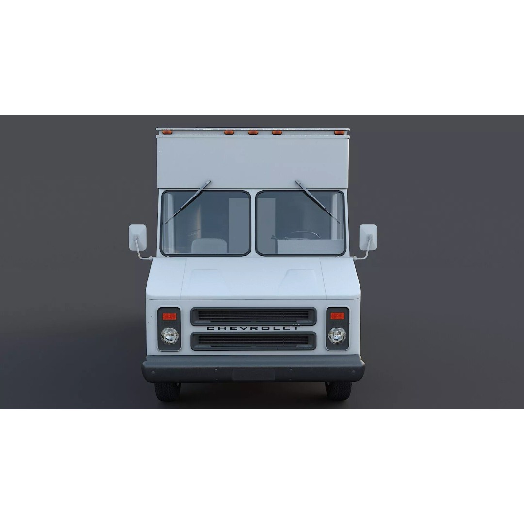 Chevrolet P30 Step Van 3D Model – Low Poly Game Asset, FBX, OBJ - View 5