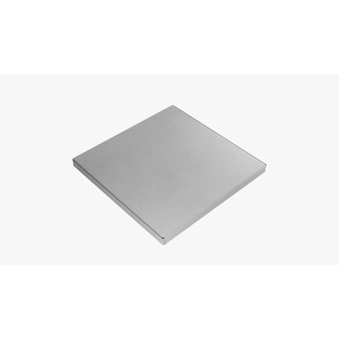 12 in White Paper Pizza Box 3D Model – PBR Textured, Game-Ready Formats - View 5