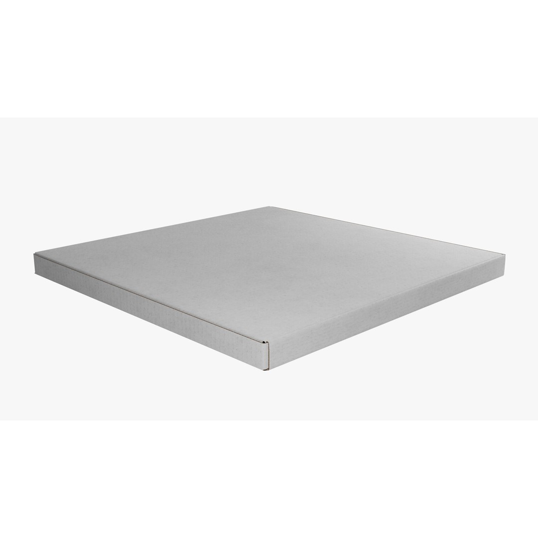 12 in White Paper Pizza Box 3D Model – PBR Textured, Game-Ready Formats - View 6