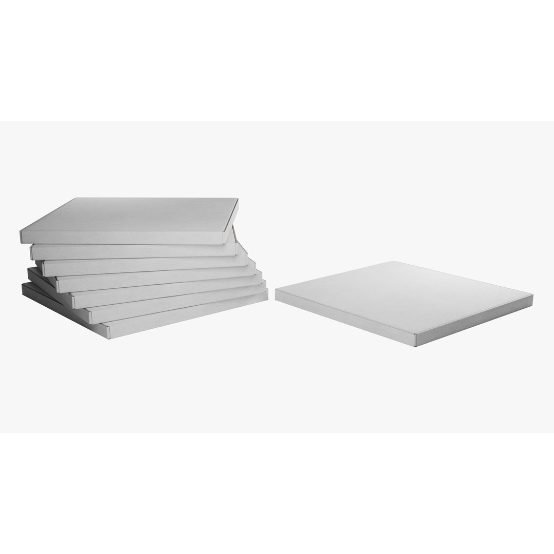 12 in White Paper Pizza Box 3D Model – PBR Textured, Game-Ready Formats - View 8