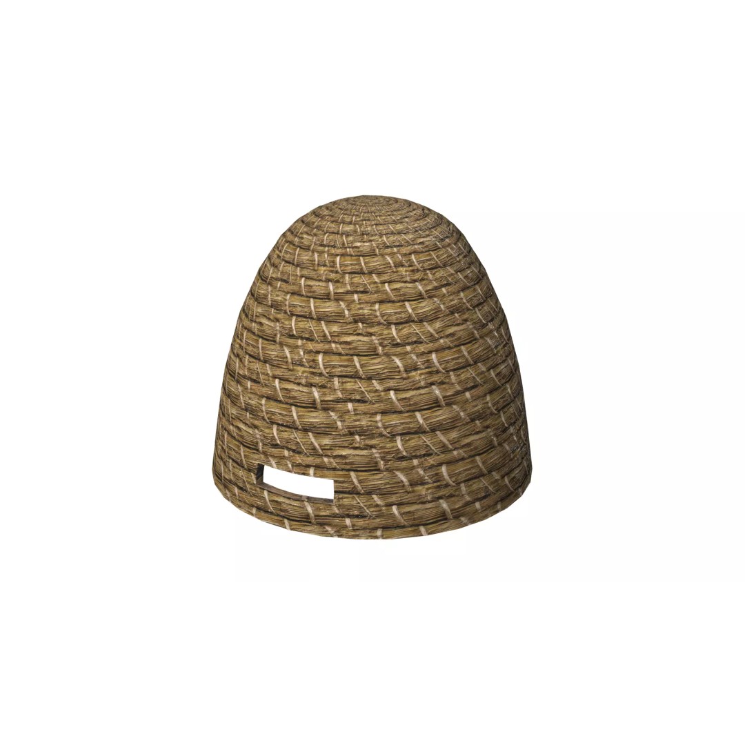 Skep Beehive 3D Model – Low Poly PBR Outdoor Asset, FBX, Blender - View 2
