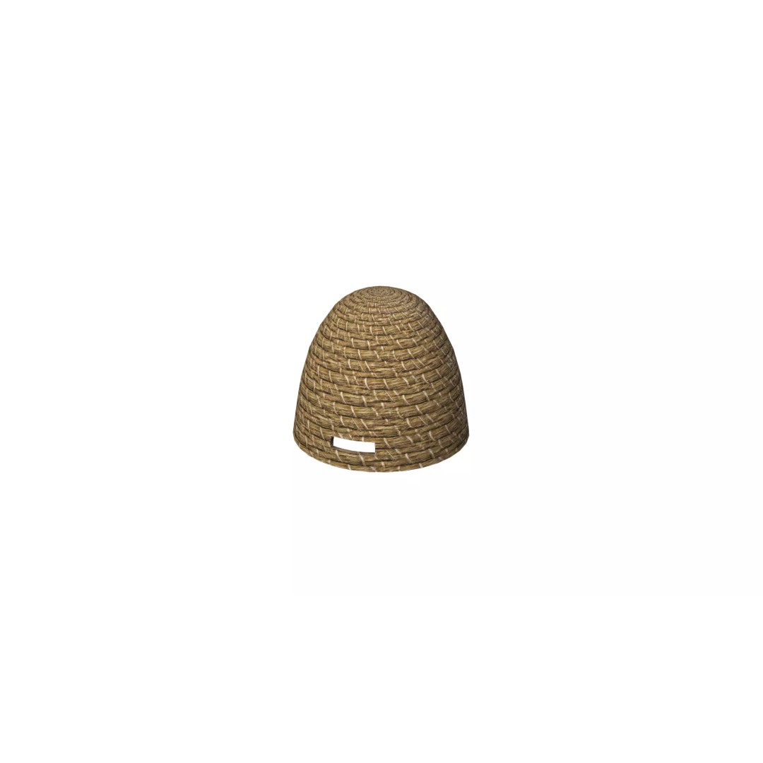 Skep Beehive 3D Model – Low Poly PBR Outdoor Asset, FBX, Blender - View 8