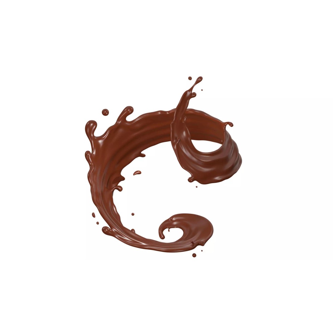 Chocolate Splash 3D Model – Realistic Liquid Beverage, Blender, FBX - View 2
