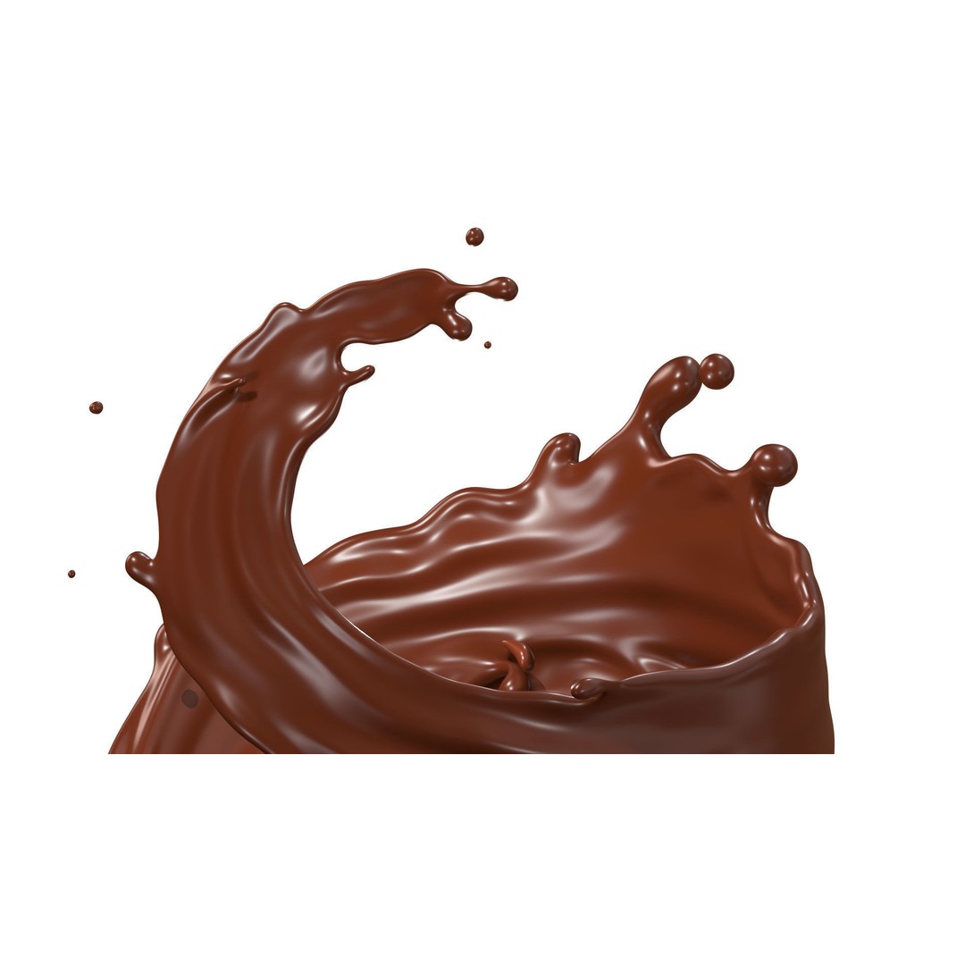 Chocolate Splash 3D Model – Realistic Liquid Beverage, Blender, FBX - View 3