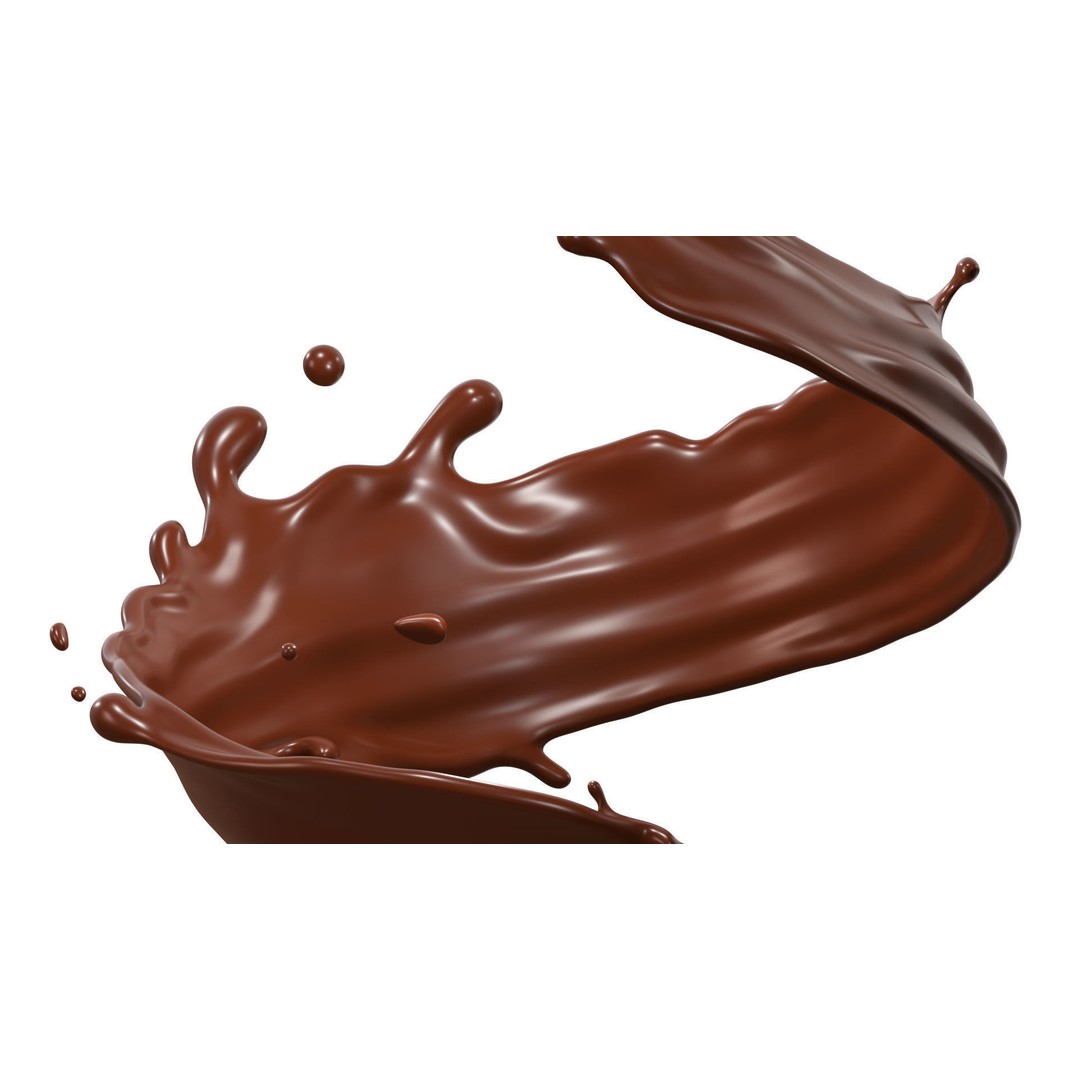 Chocolate Splash 3D Model – Realistic Liquid Beverage, Blender, FBX - View 5