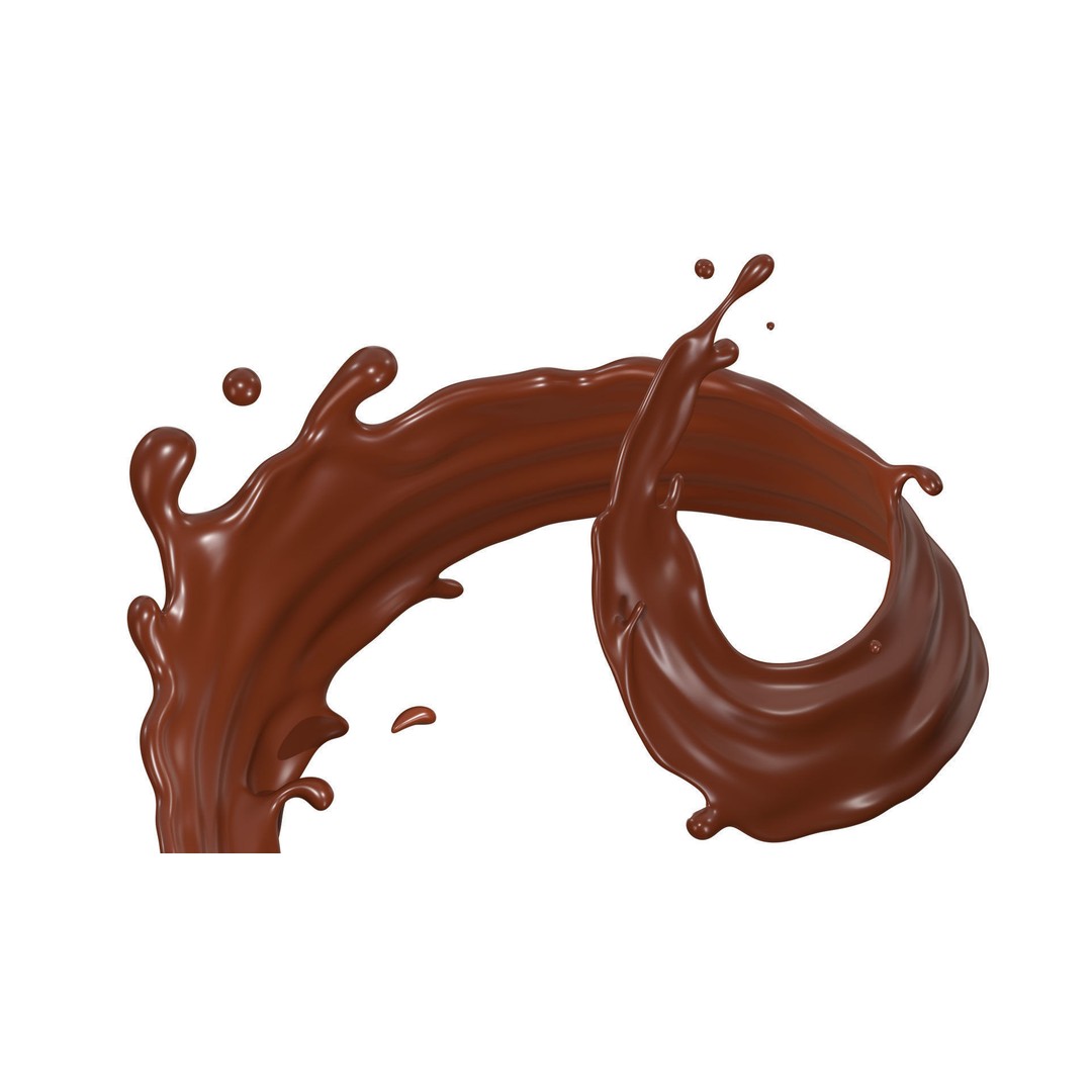 Chocolate Splash 3D Model – Realistic Liquid Beverage, Blender, FBX - View 6