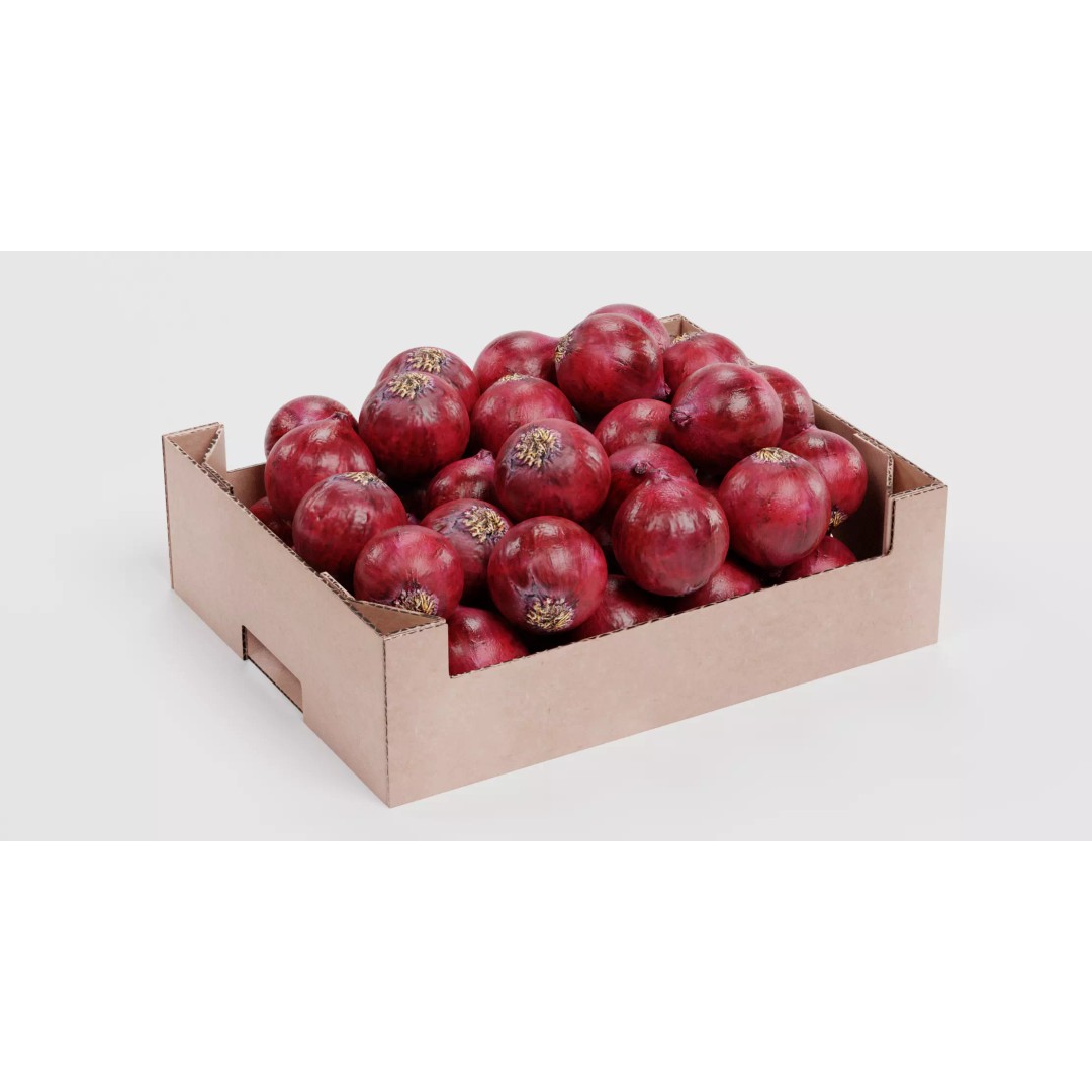 Vegetable 3D Model – Realistic Filled Cardboard Produce Crates - View 12