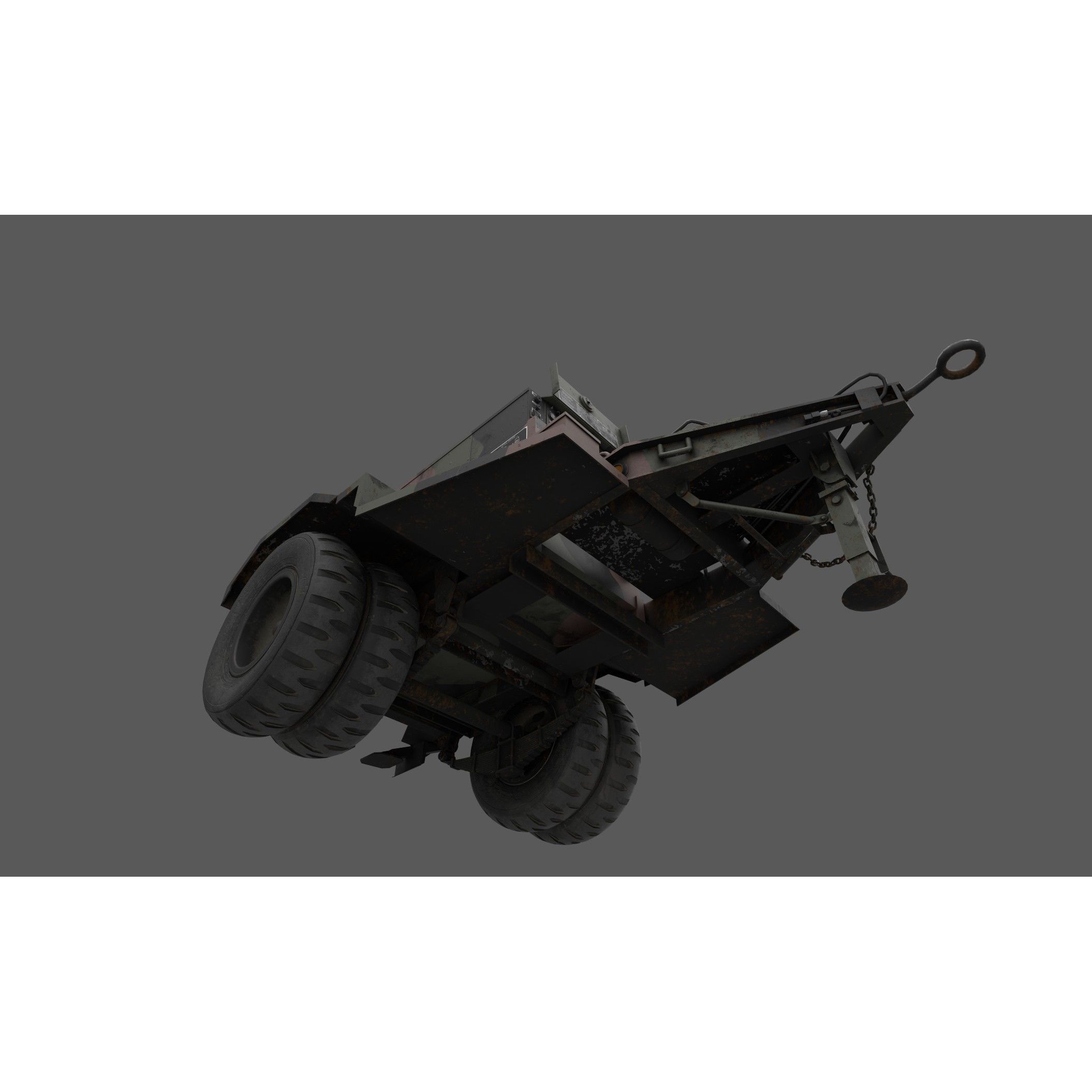 Power Generator Trailer MEP - Low-Poly Game-Ready 3D Model - View 3