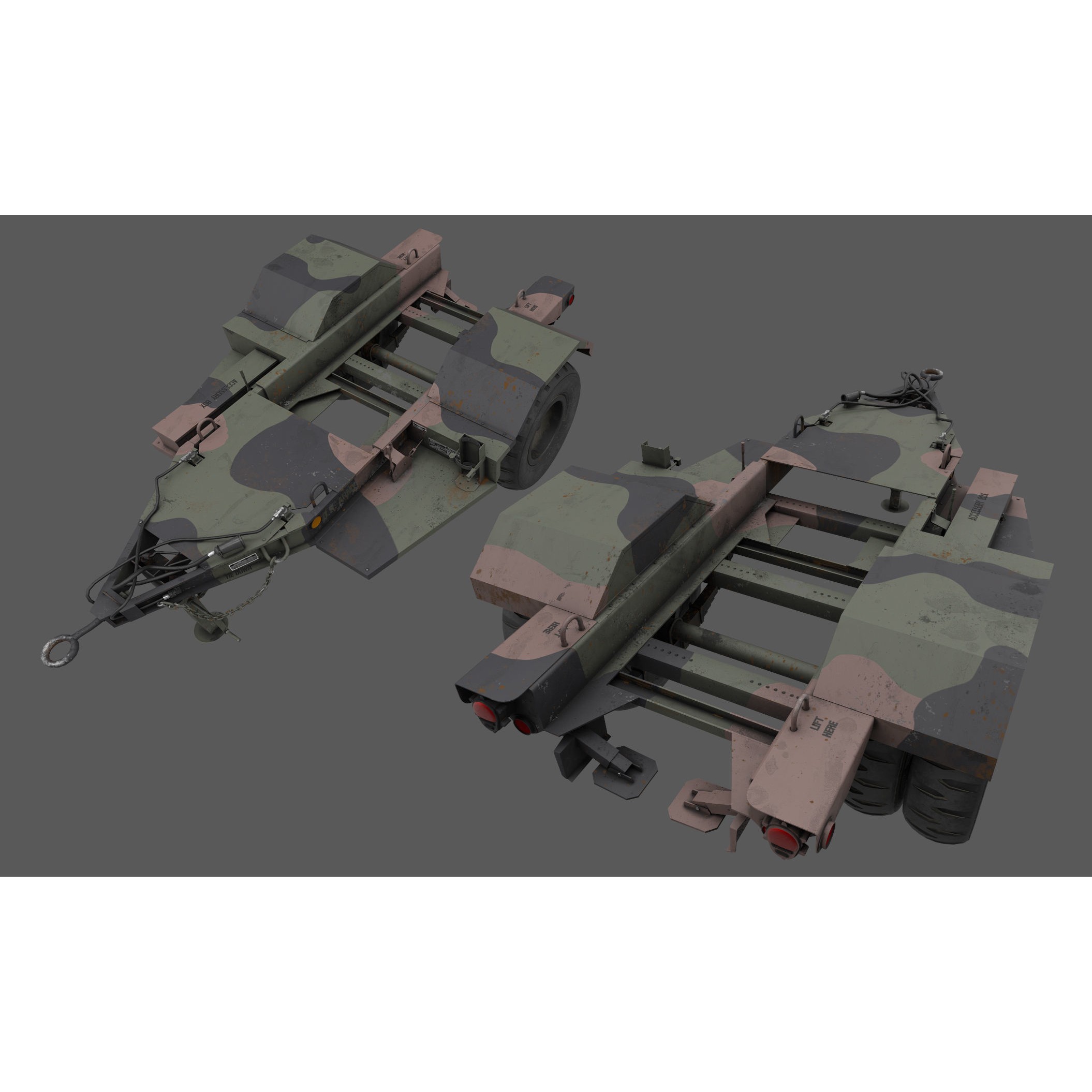 Power Generator Trailer MEP - Low-Poly Game-Ready 3D Model - View 6