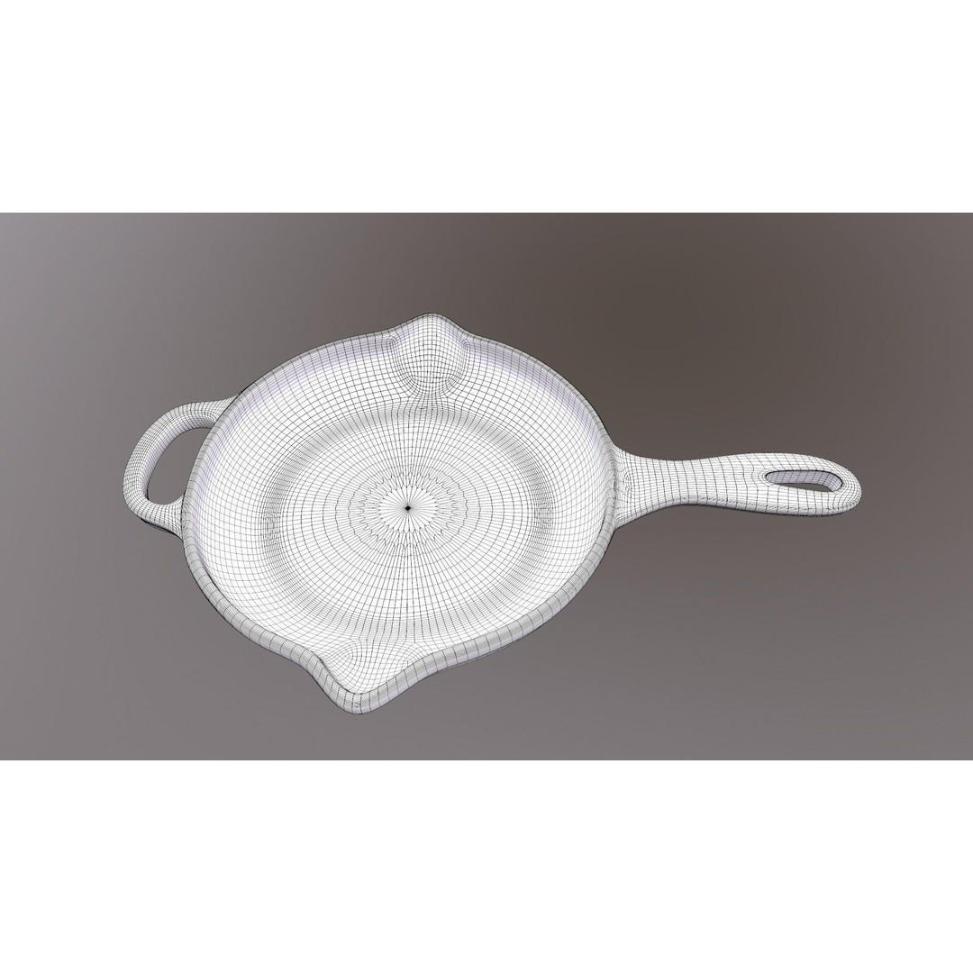 Pan 3D Model – Game Ready Kitchenware with PBR Textures - View 12