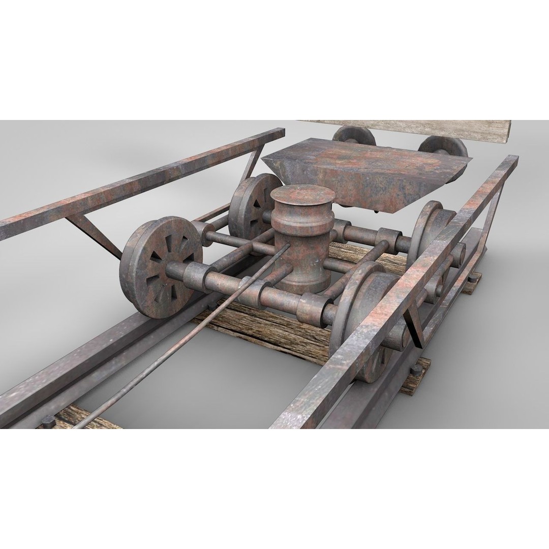 Wild West Farming Wagon 3D Model – High Poly Game Asset, FBX - View 12